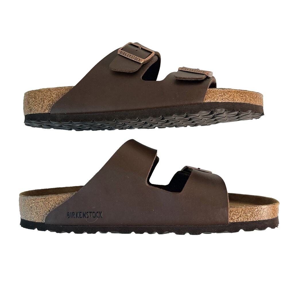 BIRKENSTOCK Arizona 43 Regular Habana Oiled Leather Dark Brown Soft Footbed NWOT - Picture 4 of 8